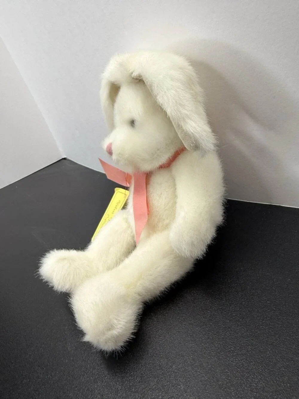 Vintage Jerry Elsner Velvet Touch White Bunny Rabbit Stuffed Hippity Hoppity